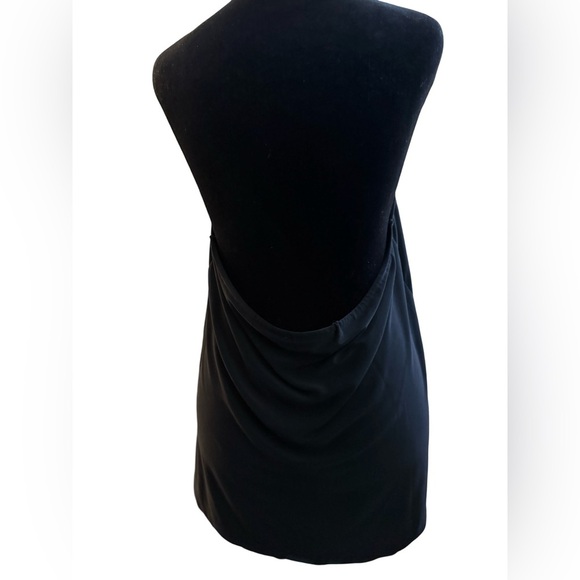 NWOT NINE WEST Knot Front Black Halter Flowy Jersey Top Stretchy XL $48 - Picture 2 of 5